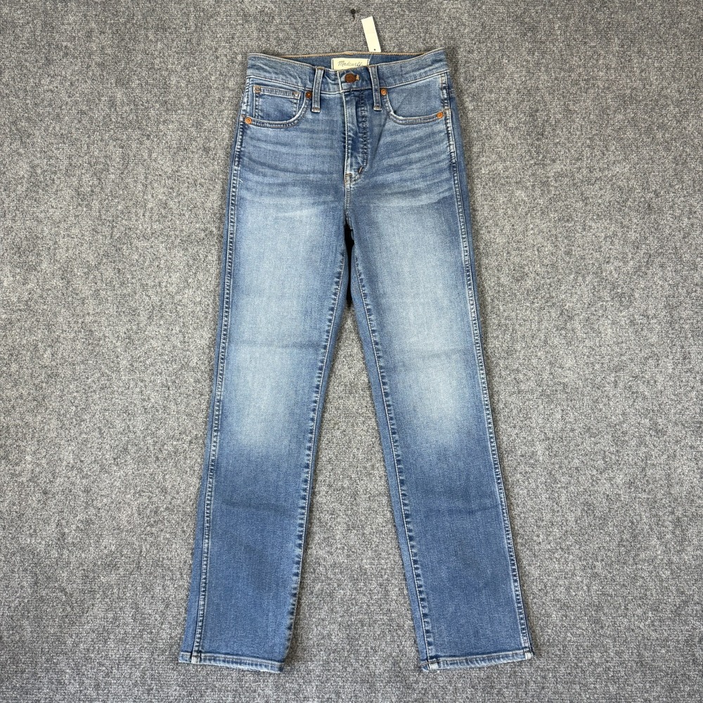 Madewell Jeans Womens Size 23x27 Stovepipe Jeans in Dearham Wash Stretch #3614